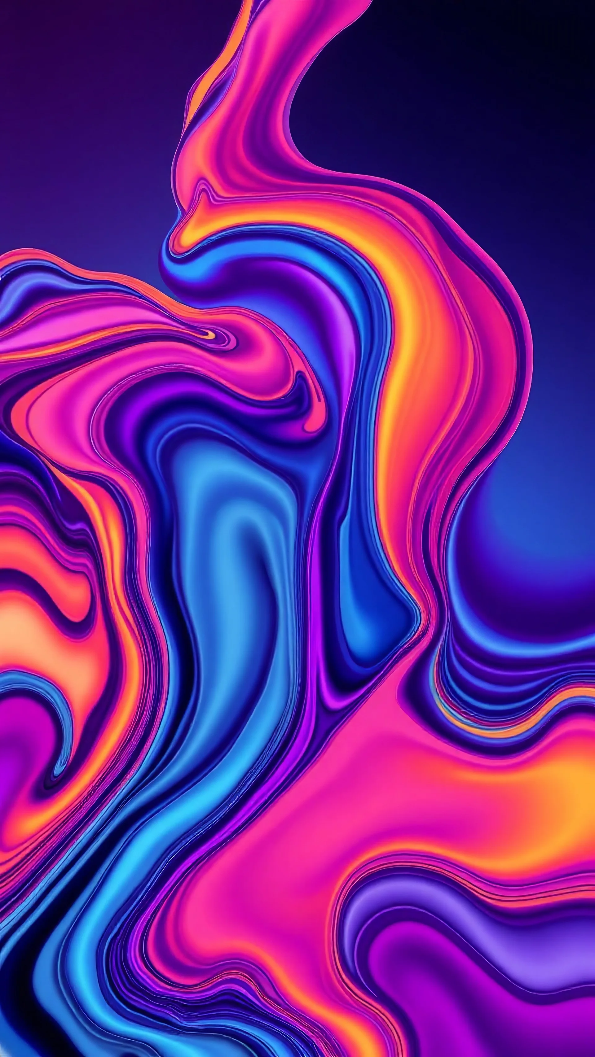 liquid psychedelic, Minimalist elements mobile wallpaper in contrasting colors with a smooth gradient background, highly detailed quality