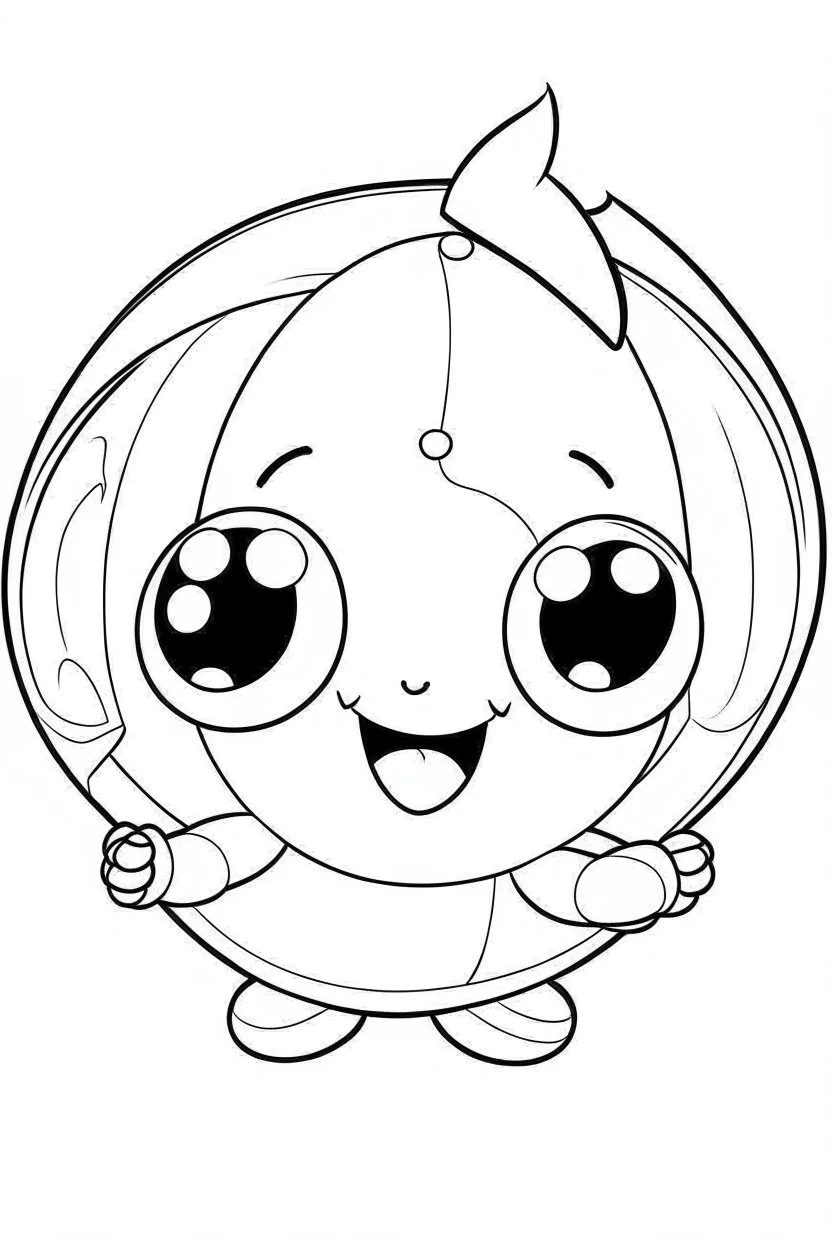 outline art for cute Ball coloring pages with sitch, white background, Sketch style, full body, only use outline, toddlers style, clean line art, white background, no shadows and clear and well outlined.