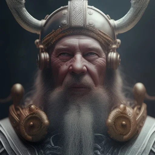 A viking with muscles and blaids, hr giger, scary, steam punk, realistic, made in octane, cinematic, ultra-realistic, extremely detailed octane rendering, 8K, VRAY Super Real ar 2:3, dof photorealistic futuristic 50mm lens hard lighting dark gray tintype photograph, realistic lighting, sepia color