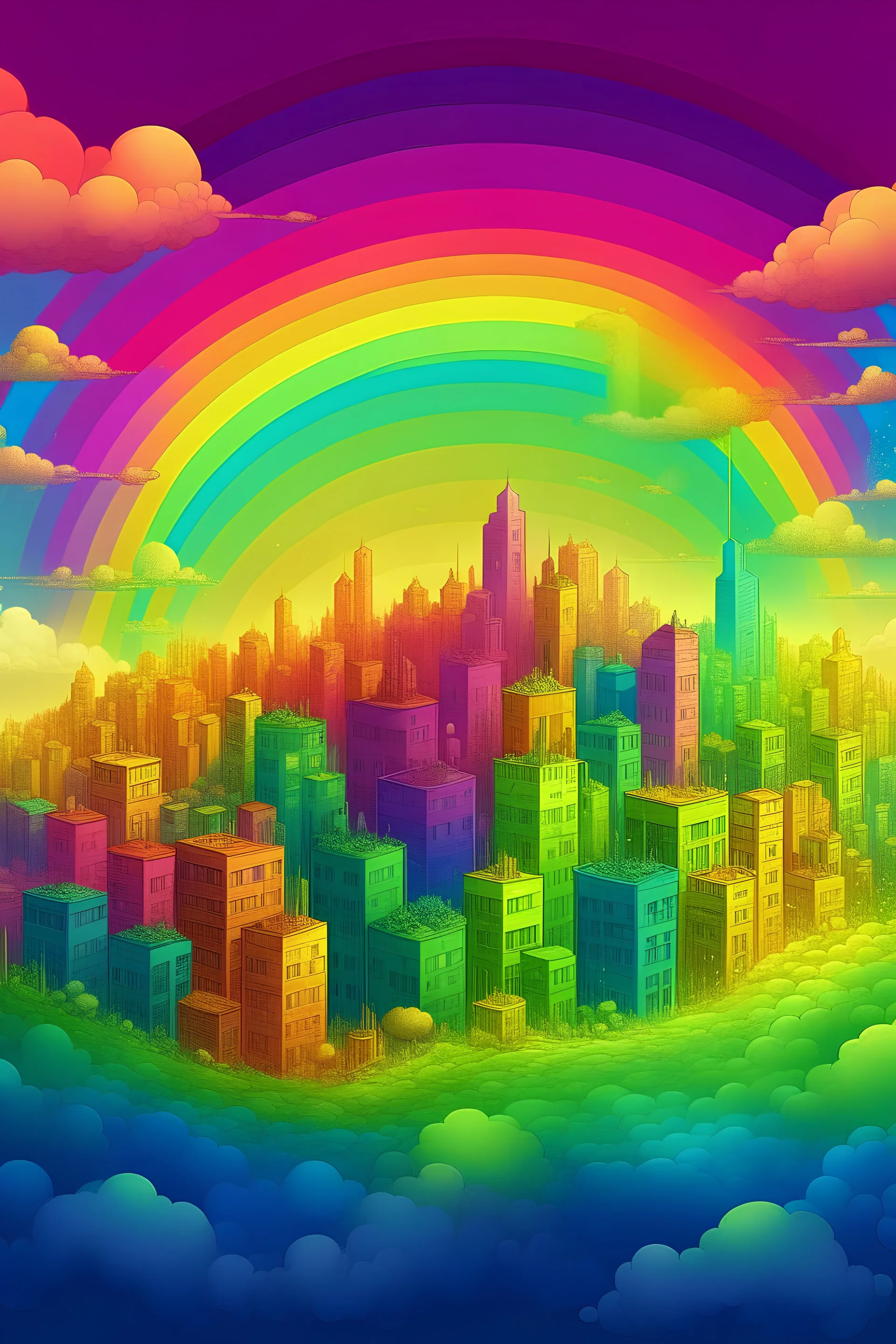 Rainbow dream city
