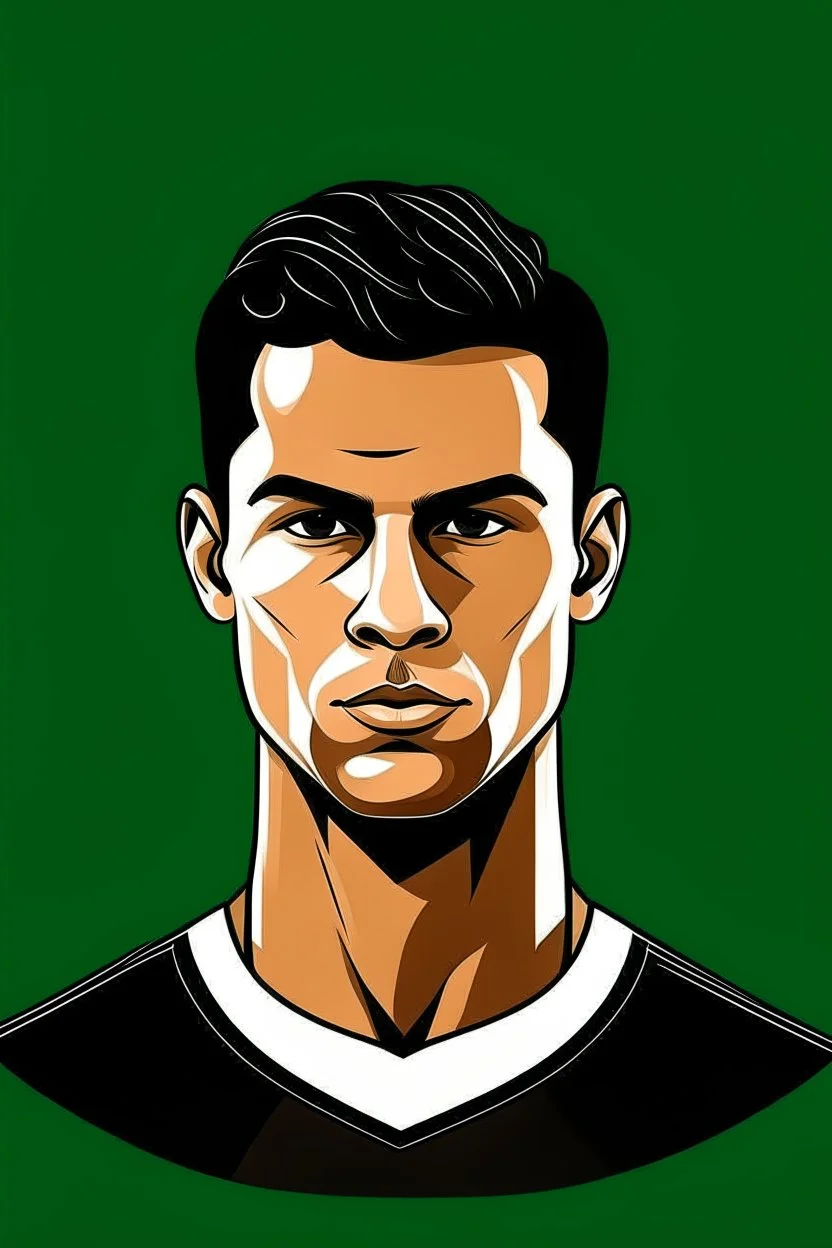 Cristiano Ronaldo Portuguese football player cartoon 2d