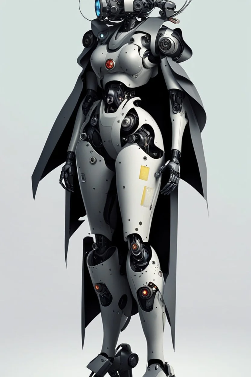 a beautiful robot lady