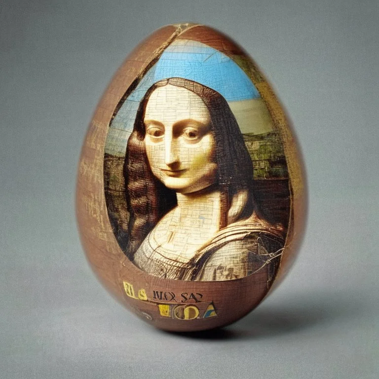 the Mona Lisa on an Easter egg by "da Vinci"