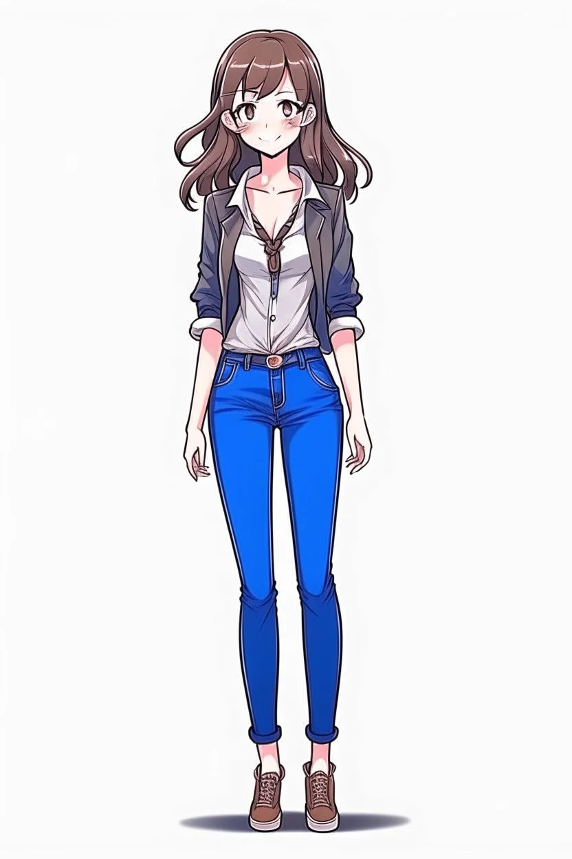 Anime woman, attractive full body