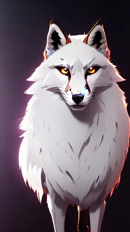 feral, White fur, Werewolf, Red eyes, character, full body portrait, expert, insanely detailed, 4k resolution, cinematic smooth, intricate detail, fluffy, award wining portrait, fox, anthropomorphic fox, werefox, male