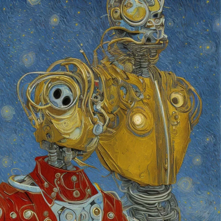 Portrait de robot par Van Gogh