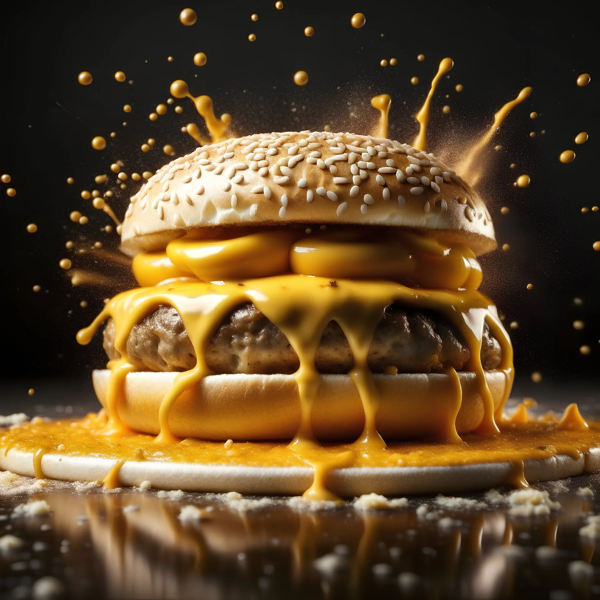 BIg Mac with cheese splash