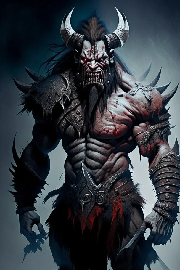 humanoid monster demon brutal beast medival warrior barbarian