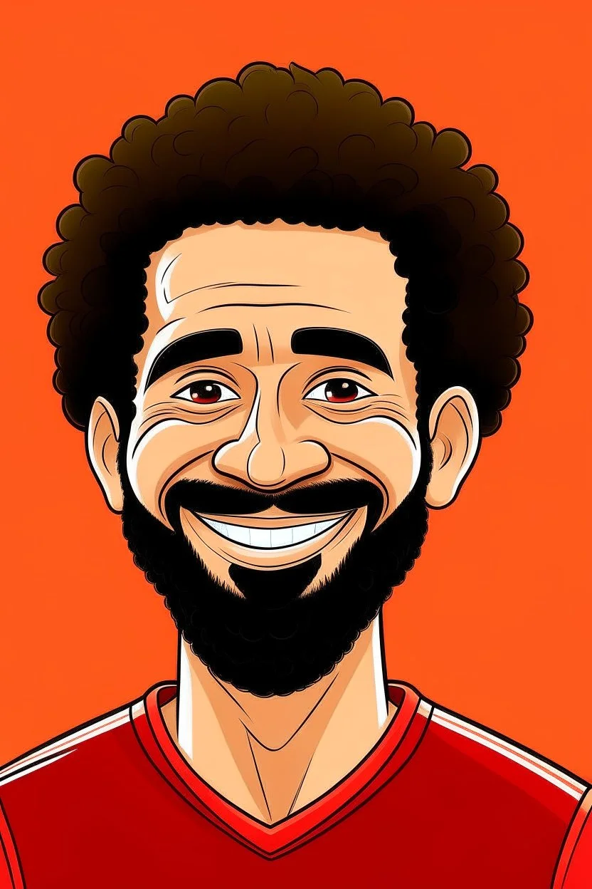 mo salah football player ,cartoon 2d