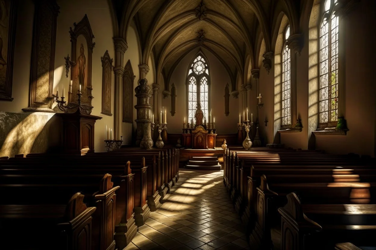 interior of medieval church