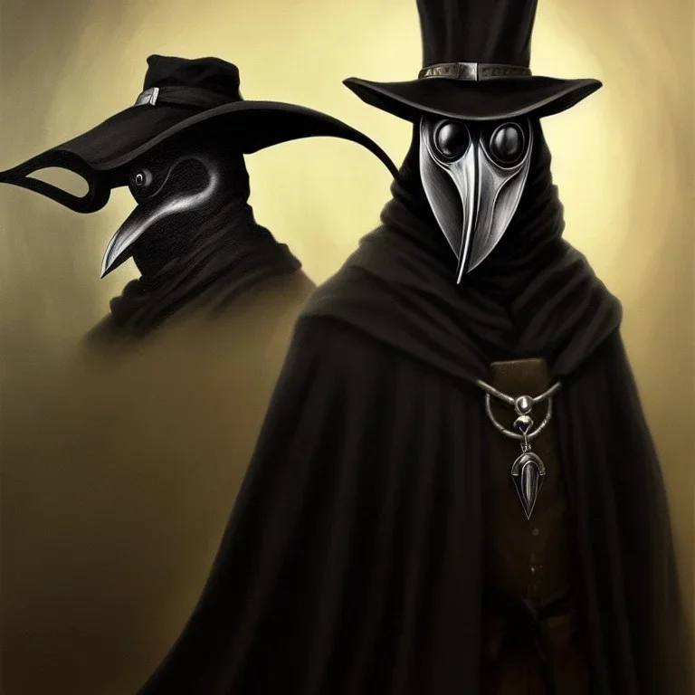 A portrait of a plague doctor, art by Satoshi Nakamoto trending on artstation