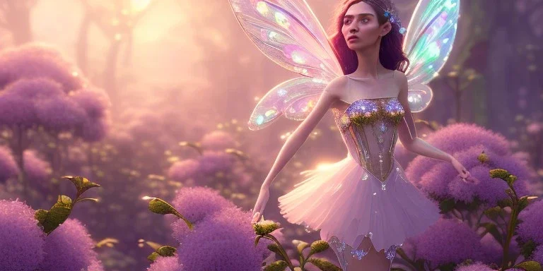 crystal subtle flower in a galactic ambiance beautiful fairy, transparent, delicate colors, in the foreground, full of details, smooth，soft light atmosphere, light effect，vaporwave colorful, concept art, smooth, extremely sharp detail, finely tuned detail, ultra high definition, 8 k, unreal engine 5, ultra sharp focus