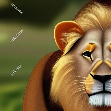 Lion King Animation OC Loca male lion triangular face shape hooked black nose tip