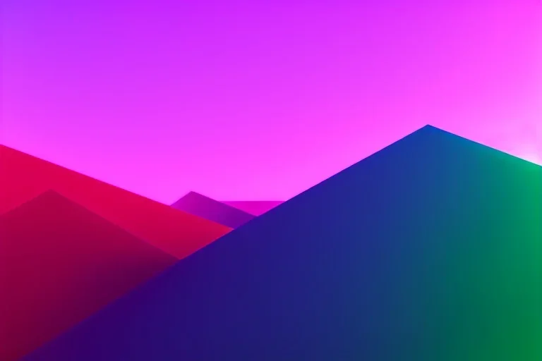 geometric installation abstract rgb 3D landscape