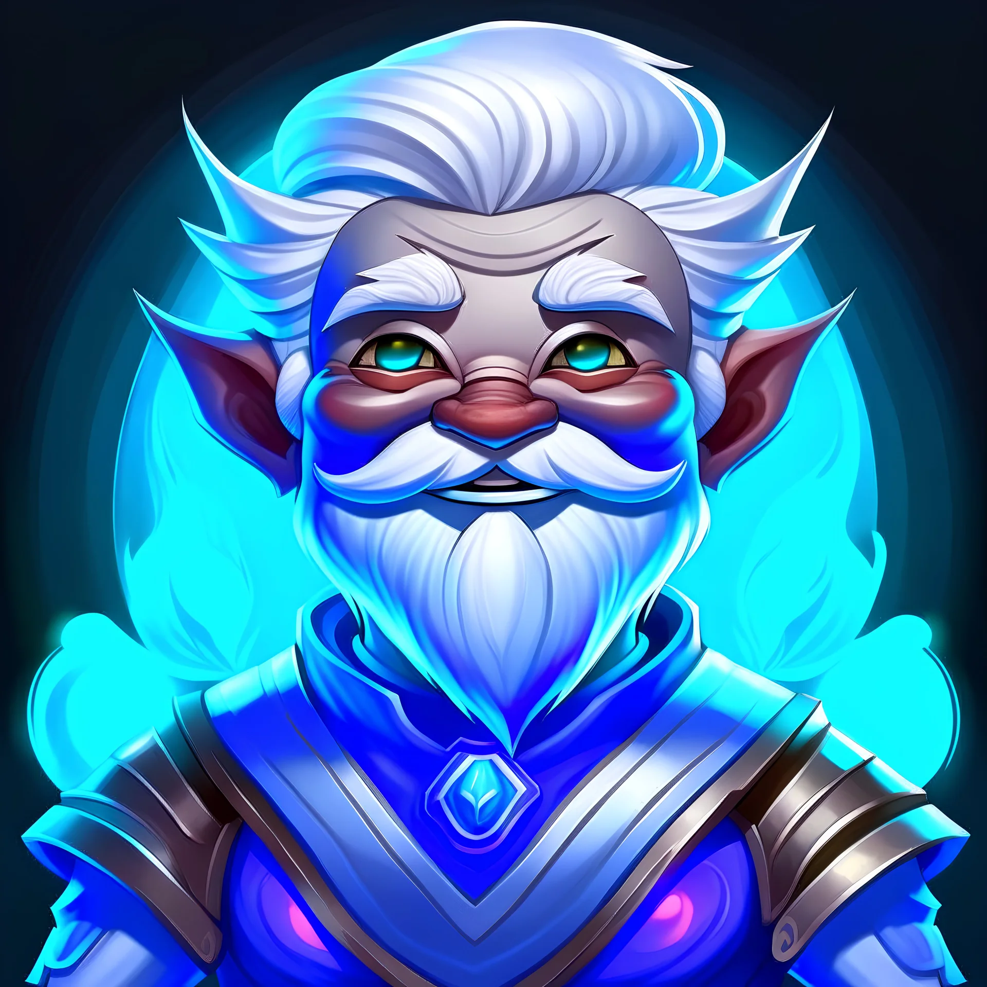 create a male gnomae air genasi from dungeons and dragons, light blue skin, white short hair with skay blue highlights, light blue eyes, wind like hair, wearing vestments, He is short, digital art, high resolution, strong lighting