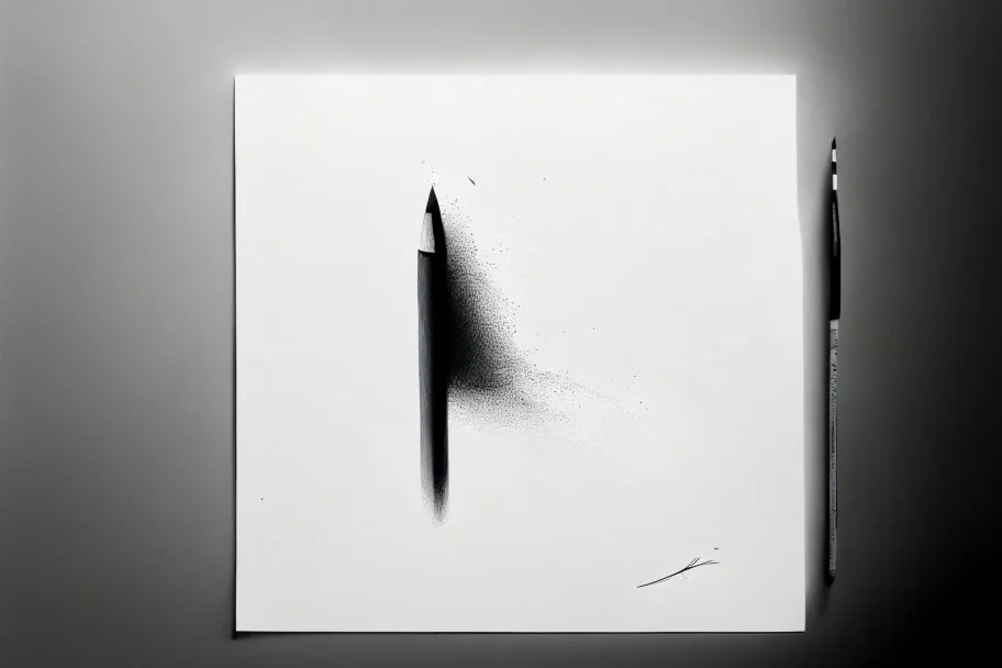 Minimalist ink pencil and charcoal drawing of a40 year old digital artist