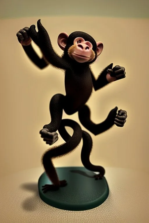 dnd miniature monkey with three arms