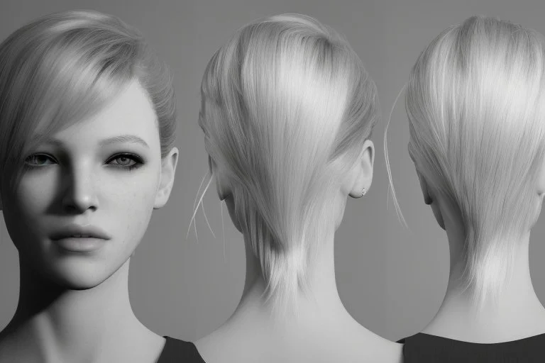 Female character 19 years Proportions of the character the head-to-body ratio . Create a distinctive silhouette that helps the character stand out and be easily recognizable Design the character's face, including the shape of the head, eyes, eyebrows, nose, mouth, and ears. Consider the character's personality, age, and any unique that set them apart depth and visual interest. Front, Side, and Back Views: Provide multiple views of the character, including front, side, and back mode sheet .