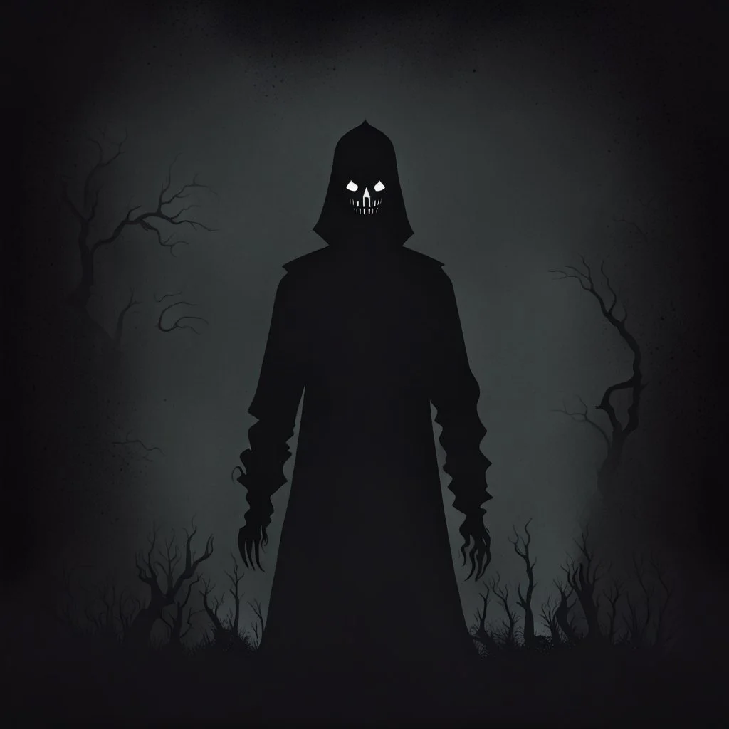 minimalist horror dark filled background