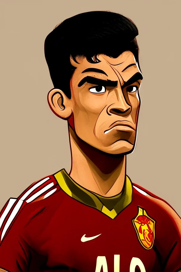 Rafael Liao Portuguese football player ,cartoon 2d