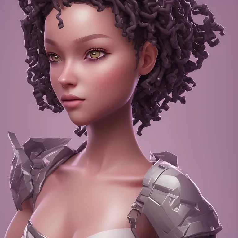 a skin fortnite of flora cherry black girl curly hair gray eyes