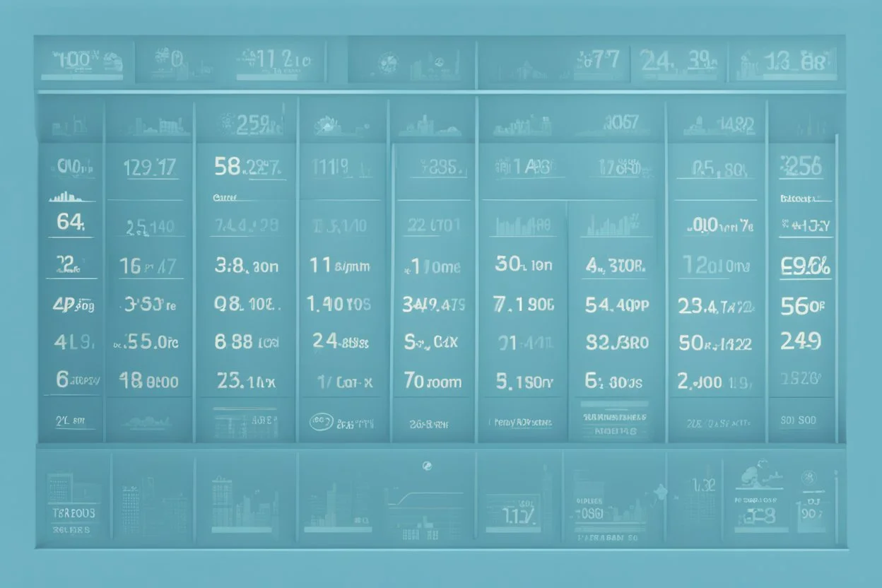 Market Hours and Trading Sessions, flat light blue style