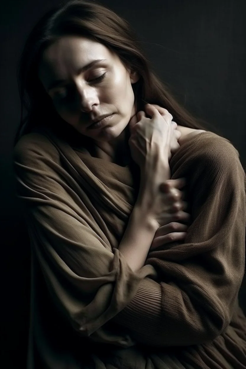 woman hugging his dead body