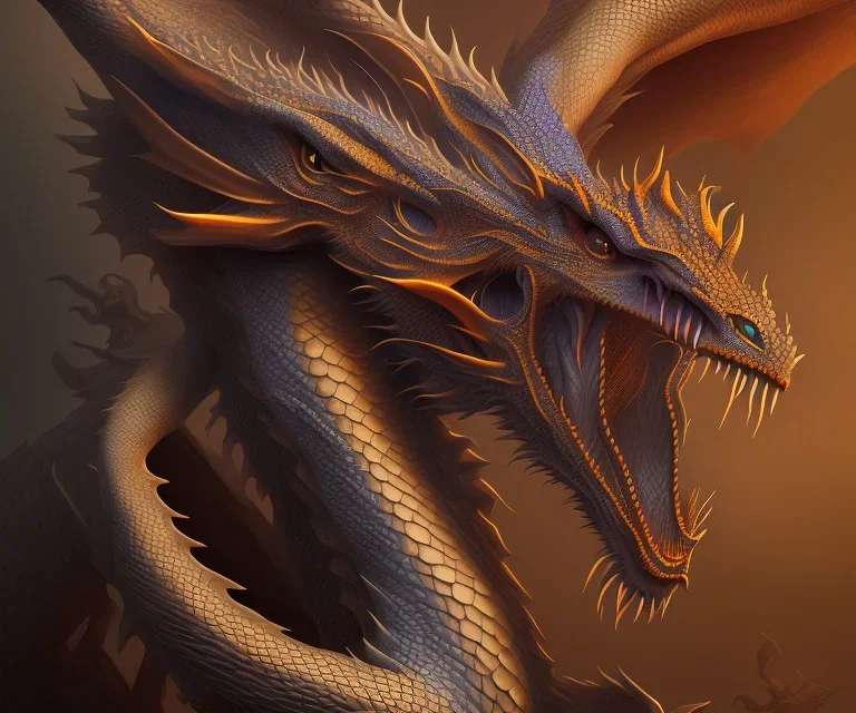 Portrait of dragon, highly detailed, color patterns on wings, soft studio lighting, background 64k