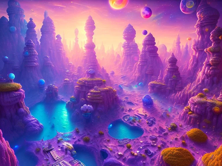 colorful underground crystal cosmic and galactic ambiance landscape sky rocks sunny pool surreal, full of details, smooth, bright sunshine，soft light atmosphere, light effect，vaporwave colorful, concept art, smooth, extremely sharp detail, finely tuned detail, ultra high definition, 8 k, unreal engine 5, ultra sharp focus