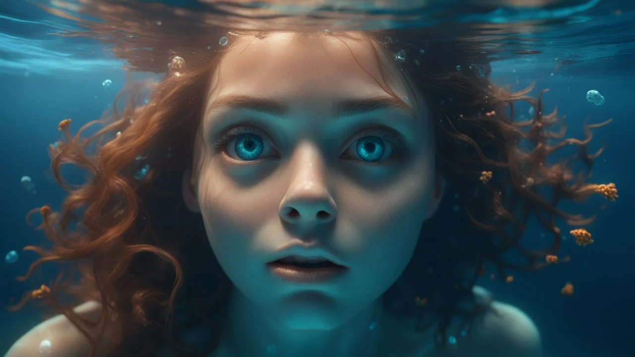 Underwater girl, perfect face, perfect hair, perfect eyes, beautiful detailed intricate insanely detailed octane render trending on artstation, 8 k artistic photography, photorealistic concept art, soft natural volumetric cinematic perfect light, chiaroscuro