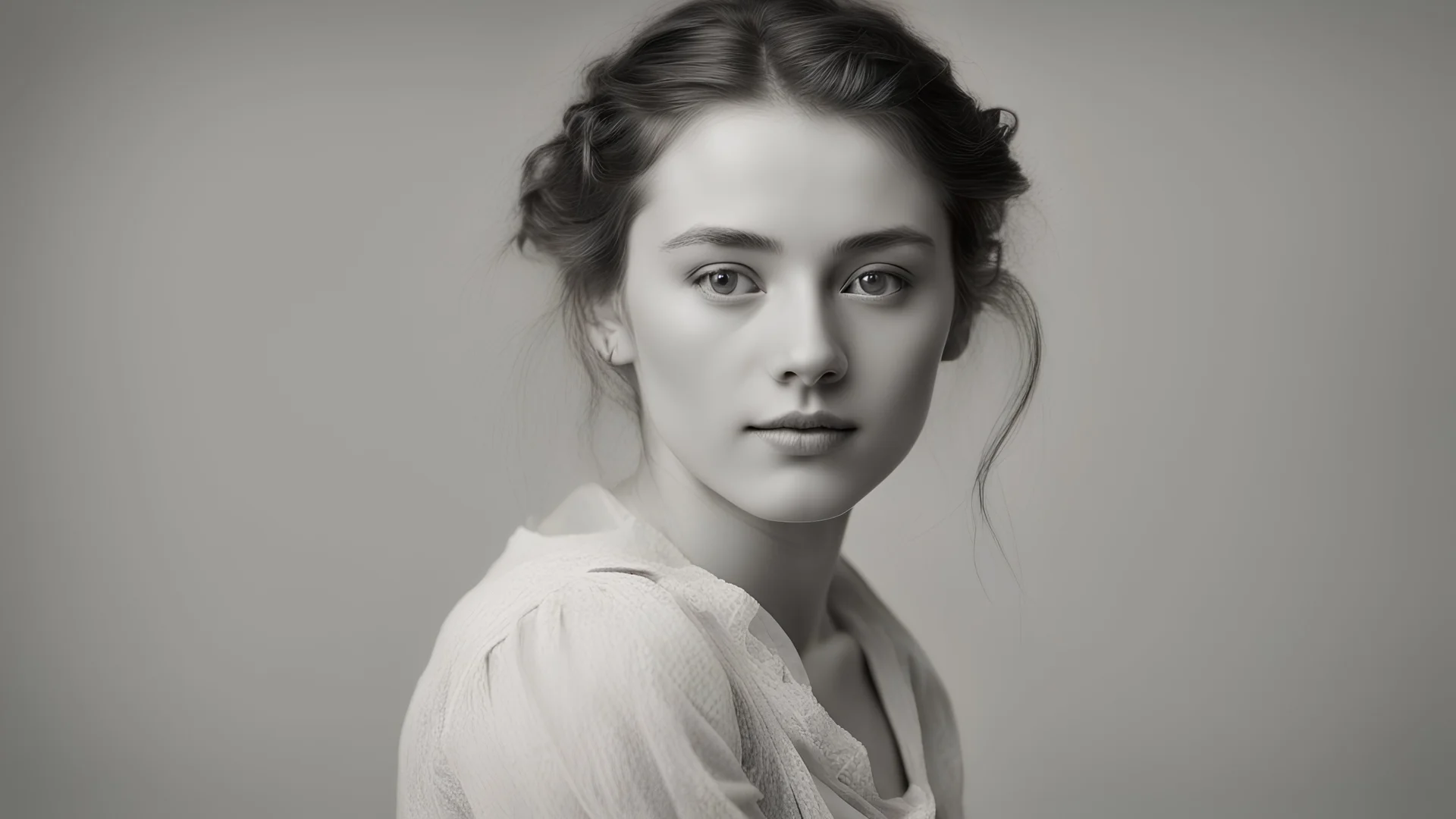 Studio portrait of young woman.