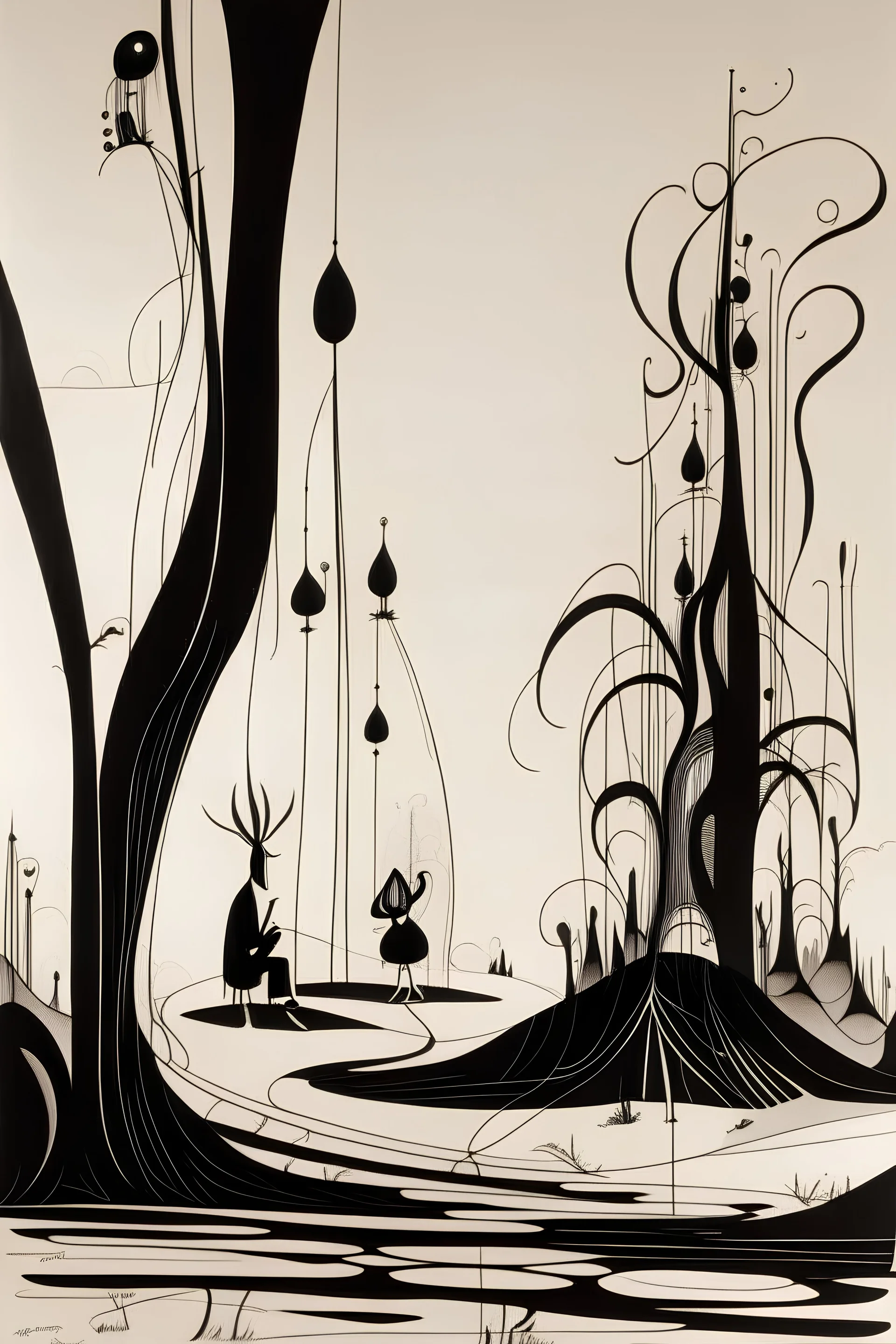 this is where the crime begins, Style by Desmond Morris and Salvador Dali and Colin McCahon, ink illustration, detailed line work, abstract surrealism, malignantly useless, surreal masterpiece negative space, sharp focus, smooth