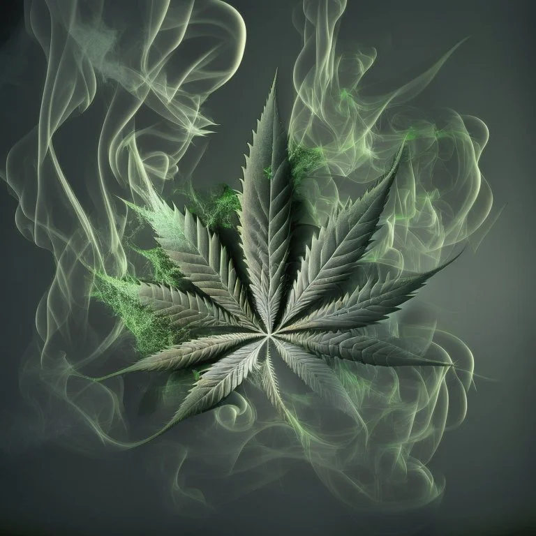 generate a smokey weed wallpaper with asymetrical random placement