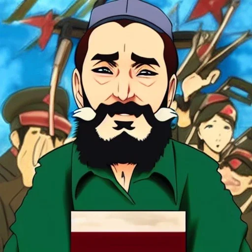 Fidel Castro estilo anime