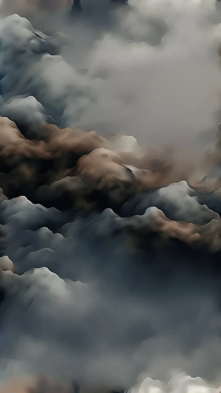 Mourning in dephts of ocean. A woman sinking sadly