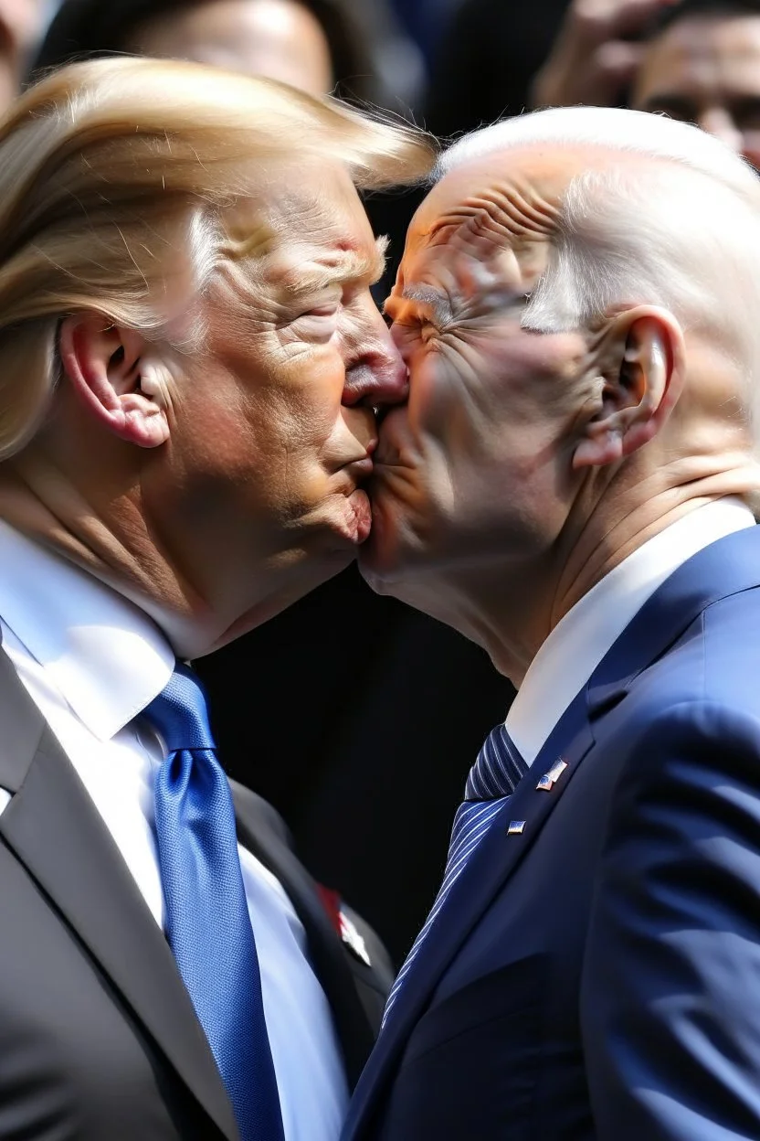 trump kissing biden