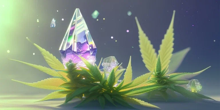 crystal marijuana leaf in a galactic ambiance beautiful fairy, transparent, delicate colors, in the foreground, full of details, smooth，soft light atmosphere, light effect，vaporwave colorful, concept art, smooth, extremely sharp detail, finely tuned detail, ultra high definition, 8 k, unreal engine 5, ultra sharp focus