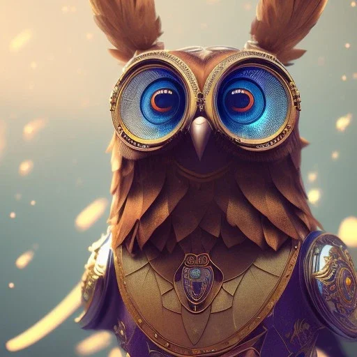 depth of field, Steampunk Owl, extreme detail, Photorealism, macro lens 24mm,bokeh, cinema4d, 8k, unreal engine 5, redshift render, midjourney4, octane render