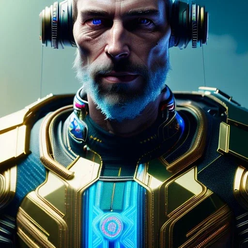 octane render, 8k, ultra highly detailed, intricate details, shiny, portrait, humanoid, cyberpunk 2077, sky blue eyes, cyborg, metallic, armour