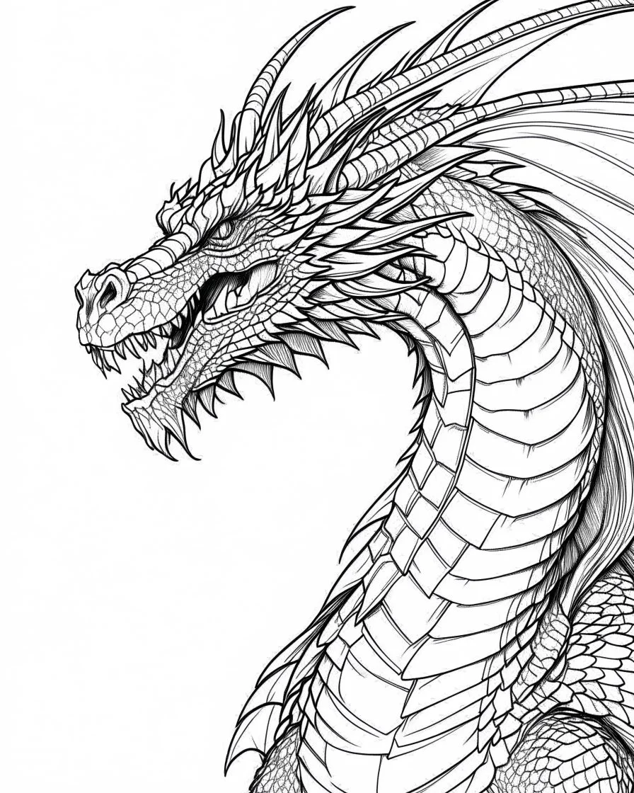 real dragon coloring page