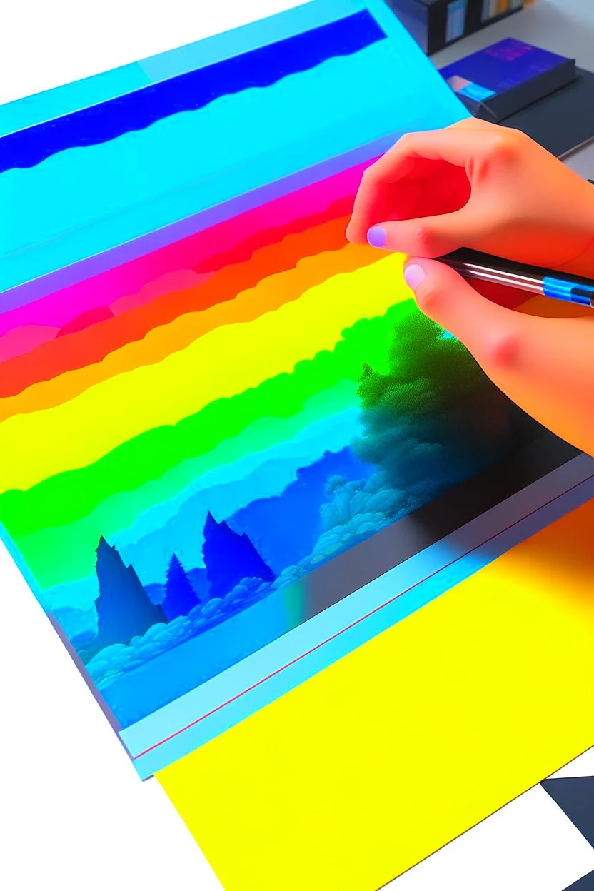 explanatory image of the coloring technique: Layering colors is a fundamental technique for achieving depth and richness in your artwork. Apply multiple layers of the same or different colors to create new shades and tones, blending them seamlessly to enhance realism and vibrancy.