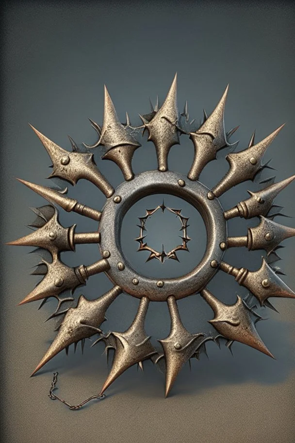 circle with 4 spikes amulet