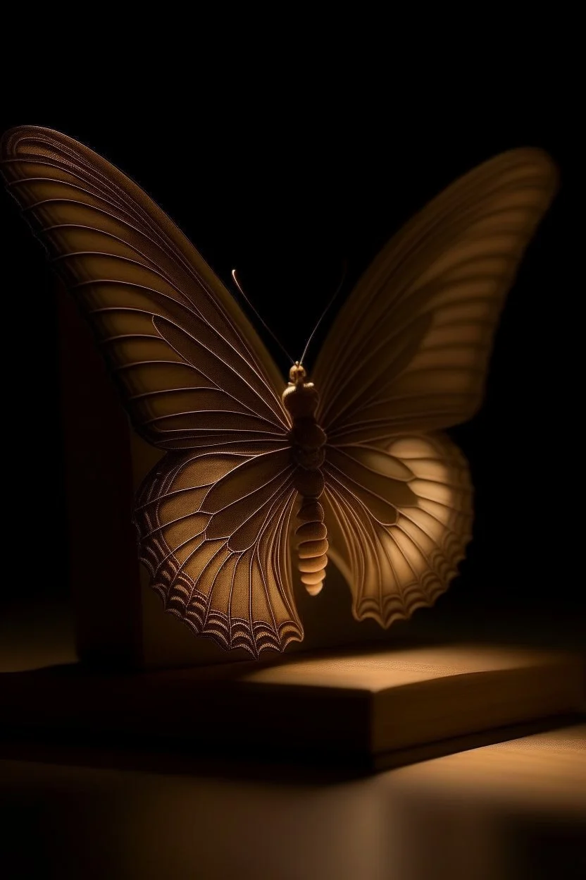 The cover of the song is engraved with a light brown butterfly illuminated