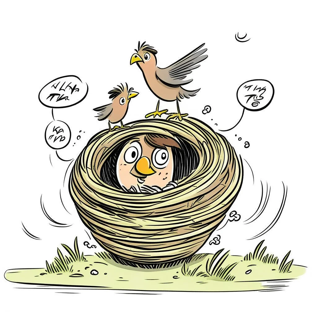 bird nest cartoon