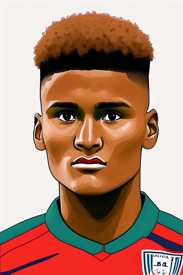 Ollie Watkins English football player ,cartoon 2d