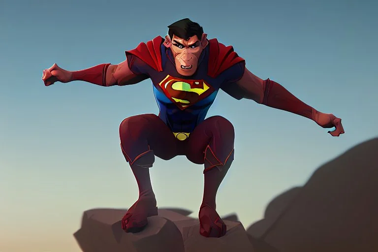 a baboon superman