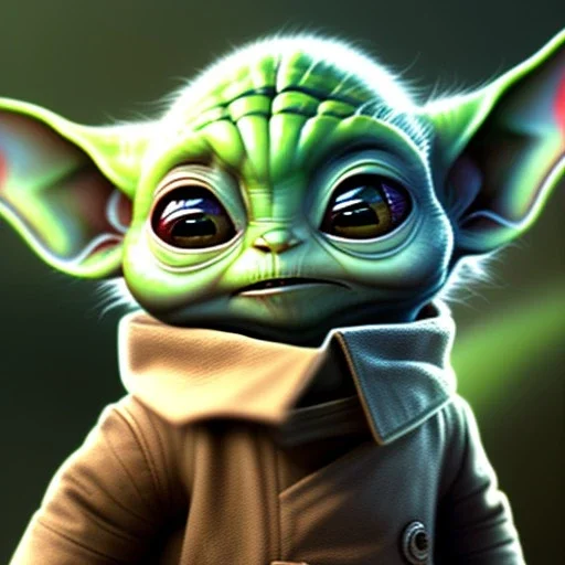 super cute portrait of a baby yoda, star wars, intricate, headshot, highly detailed, digital painting, artstation, concept art, sharp focus, cinematic lighting,