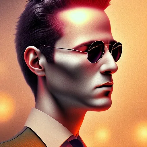 A beautiful portrait of man neo in the matrix, high key lighting, volumetric light high details psychedelic background