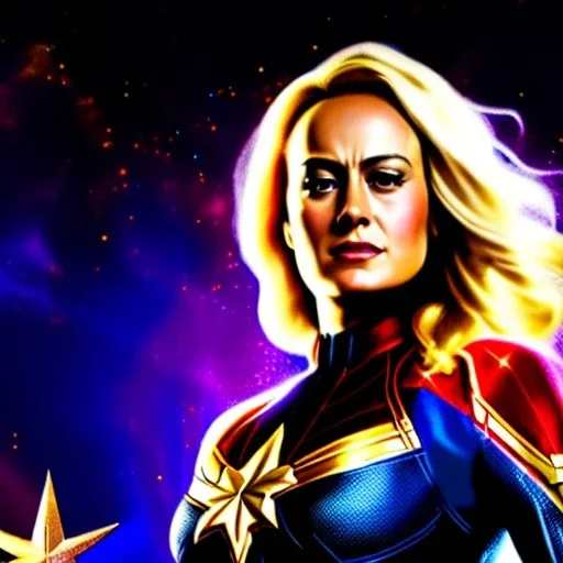 Ultra detailed fullbody Portrait in oil on canvas of beautiful fit busty Carol Danvers Captain Marvel ,wearing minimal skintight suit, extremely detailed digital painting, extremely detailed face,crystal clear Big Glowing eyes, mystical colors ,perfectly centered image, perfect composition, rim light, beautiful lighting, 8k, stunning scene, raytracing, anatomically correct, in the style of robert e howard and Ken Kelley and Ohrai Noriyoshi and Simon Bisley and tomzj1