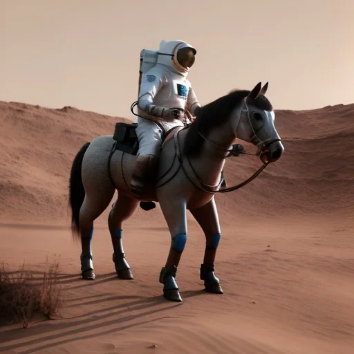 Riding horse astronaut mars unreal engine 5, octan render